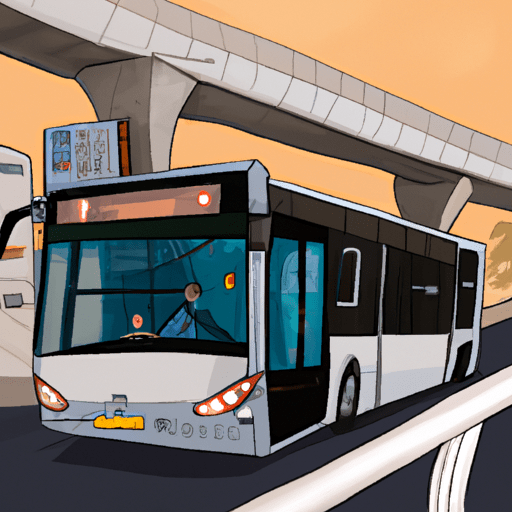 אוטובוס ציבורי בדרך לנמל התעופה בן גוריון